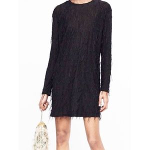 Zara stretch fringe party dress, Small